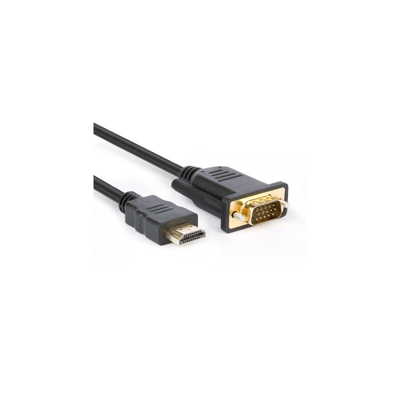 Hamlet XVCHDM-VGA180 cavo e adattatore video 1,8 m HDMI tipo A (Standard) VGA (D-Sub) Nero