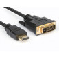 Hamlet XVCHDM-DV30 cavo e adattatore video 3 m HDMI tipo A (Standard) DVI-D Nero