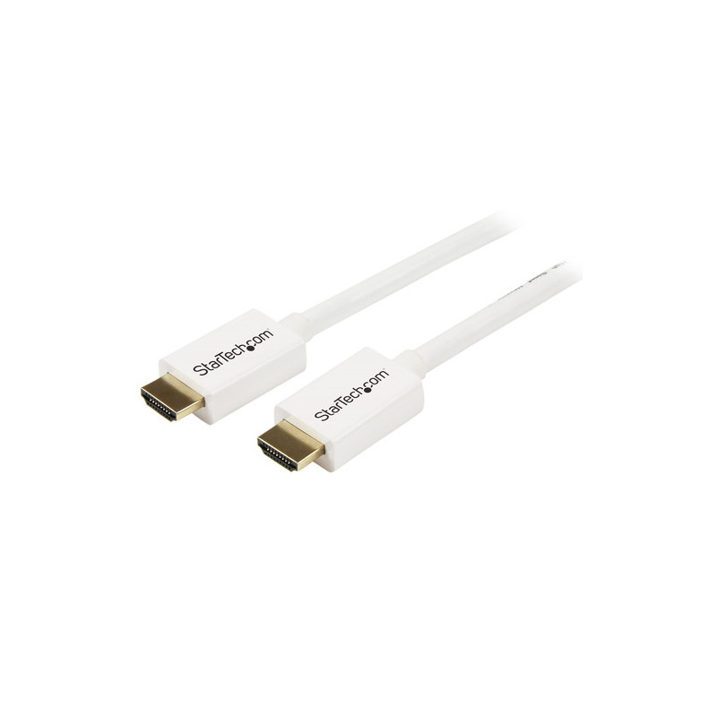 StarTech.com Cavo HDMI ad alta velocità da 3 m - Cavo Ultra HD 4k x 2k a parete CL3 bianco - HDMI a HDMI - M/M