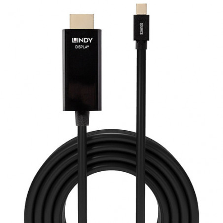Lindy 36928 cavo e adattatore video 3 m Mini DisplayPort HDMI tipo A (Standard) Nero