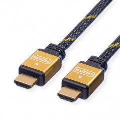 ROLINE 11.04.5503 cavo HDMI 3 m HDMI tipo A (Standard) Nero, Oro