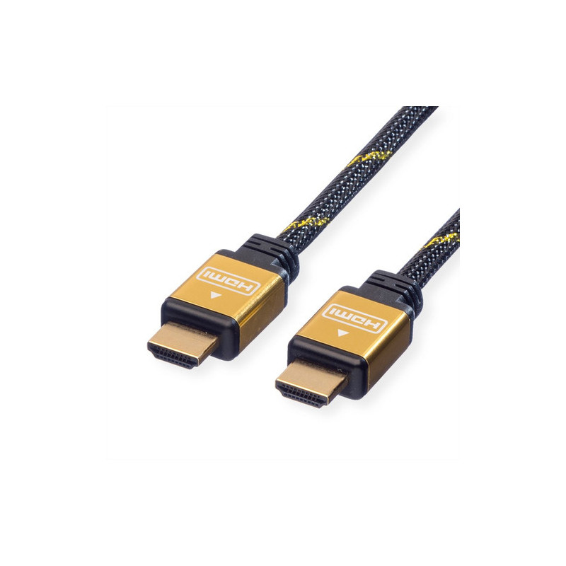 ROLINE 11.04.5503 cavo HDMI 3 m HDMI tipo A (Standard) Nero, Oro