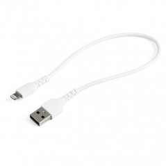 StarTech.com Cavo da USB-A a Lightning da 30cm bianco - Robusto e resistente cavo di alimentazione/sincronizzazione in fibra ara