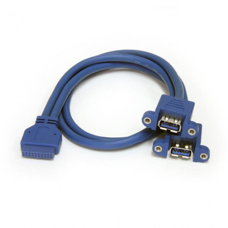 StarTech.com Cavo pannello USB 3.0 2 porte - Cavo USB A a collettore scheda madre F/F