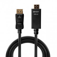 Lindy 36924 cavo e adattatore video 5 m DisplayPort HDMI tipo A (Standard) Nero