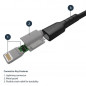 StarTech.com Cavo da USB-A a Lightening da 2m di colore nero - Robusto e resistente cavo di alimentazione/sincornizzazione in fi