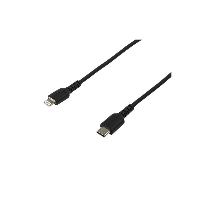 StarTech.com Cavo durevole da USB-C a Lightning da 2m nero - Cavo di alimentazione/sincronizzazione in Fibra aramidica robusta p