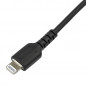 StarTech.com Cavo durevole da USB-C a Lightning da 2m nero - Cavo di alimentazione/sincronizzazione in Fibra aramidica robusta p