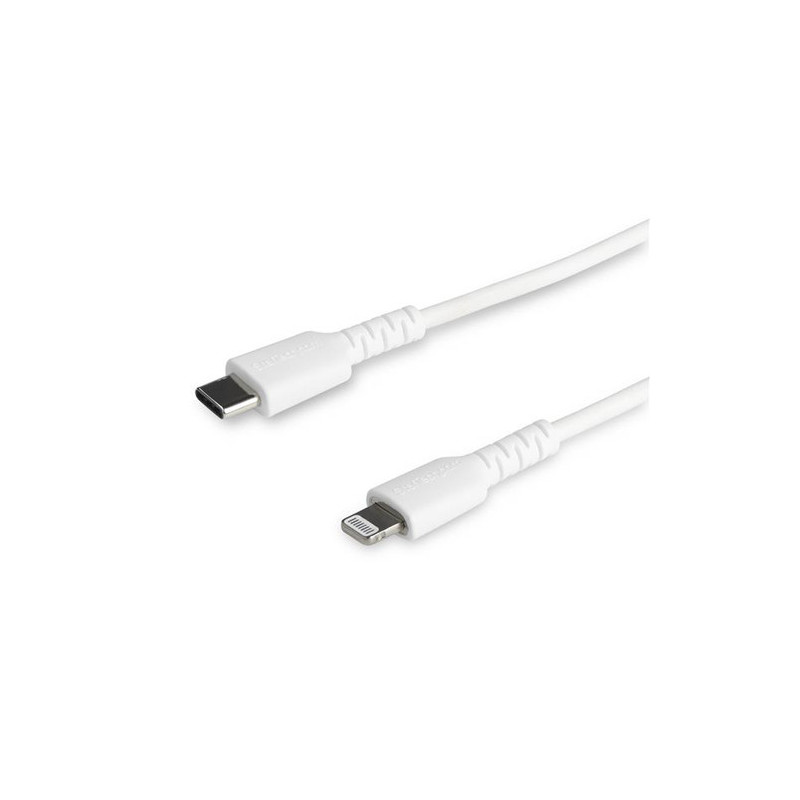 StarTech.com Cavo durevole da USB-C a Lightning da 2m bianco - Cavo di alimentazione/sincronizzazione in Fibra aramidica robusta