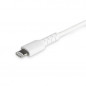 StarTech.com Cavo durevole da USB-C a Lightning da 2m bianco - Cavo di alimentazione/sincronizzazione in Fibra aramidica robusta