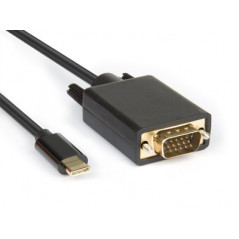 Hamlet XVAUC-VGA20 cavo e adattatore video 2 m USB tipo-C VGA (D-Sub) Nero