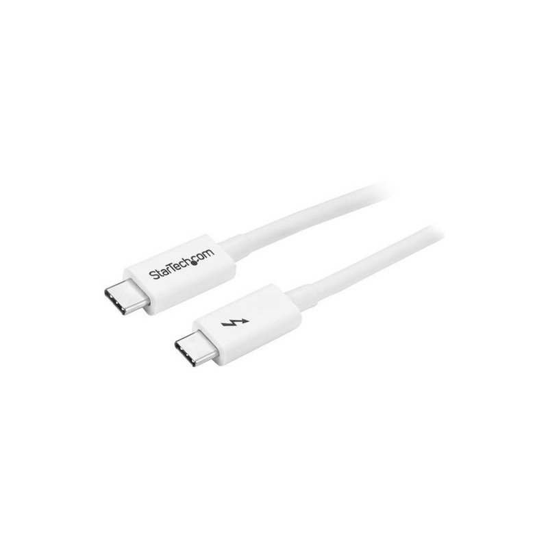 StarTech.com Cavo Thunderbolt 3 - 20Gbps - 1m - Bianco - Compatabile con Thunderbolt, USB e DisplayPort