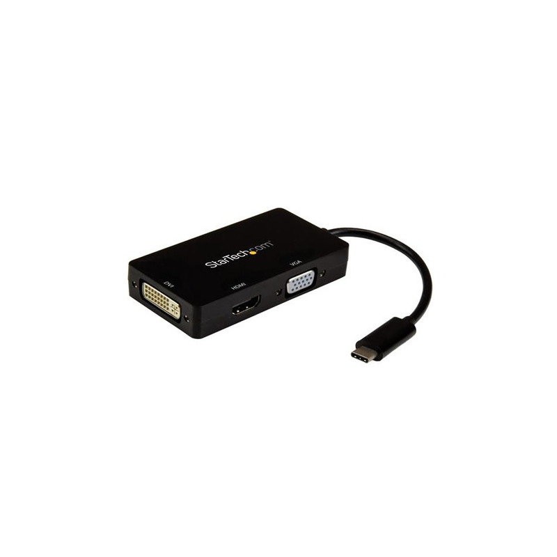 StarTech.com Adattatore Multiporta USB-C - Scheda Grafica Esterna 3 in 1 USB Tipo-C a HDMI, DVI o VGA