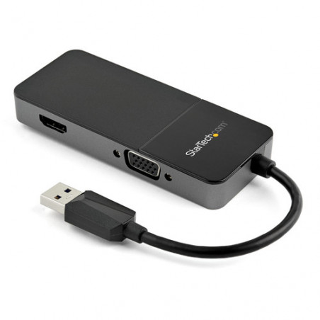 StarTech.com Adattatore USB 3.0 a HDMI e VGA - Convertitore adattatore multiporta 4K/1080p USB Type-A per doppio monitor - Sched
