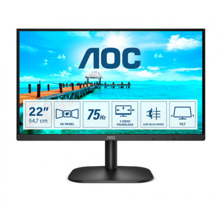 AOC B2 22B2DA LED display 54,6 cm (21.5") 1920 x 1080 Pixel Full HD Nero