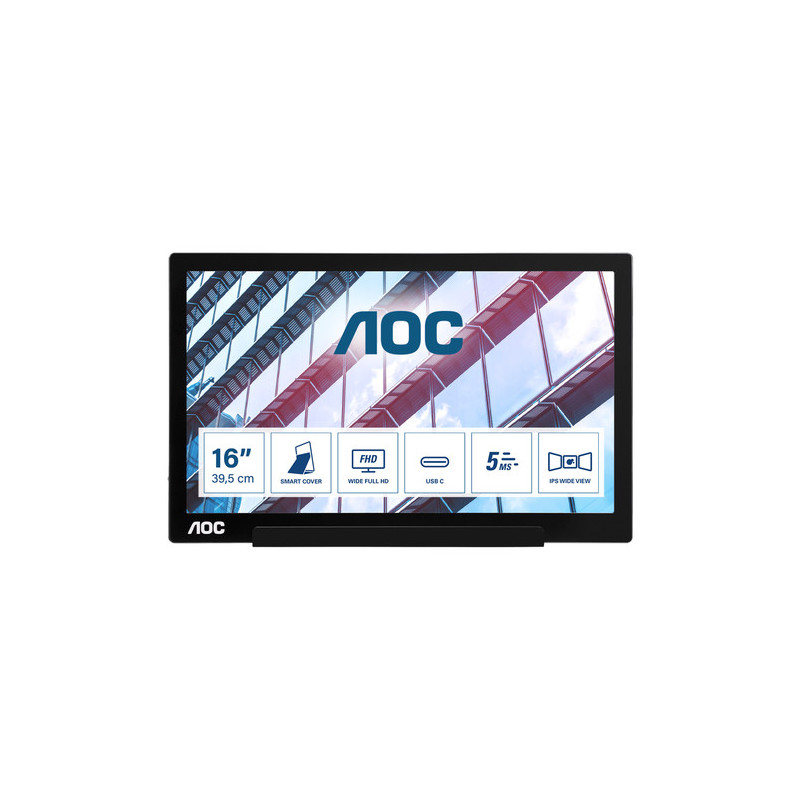 AOC 01 Series I1601P Monitor PC 39,6 cm (15.6") 1920 x 1080 Pixel Full HD LED Nero