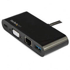 StarTech.com Adattatore Multiporta USB-C a VGA - Ricarica via Power Delivery (60W) - USB 3.0 - Gbe - Adattatore USB-C per Mac, W