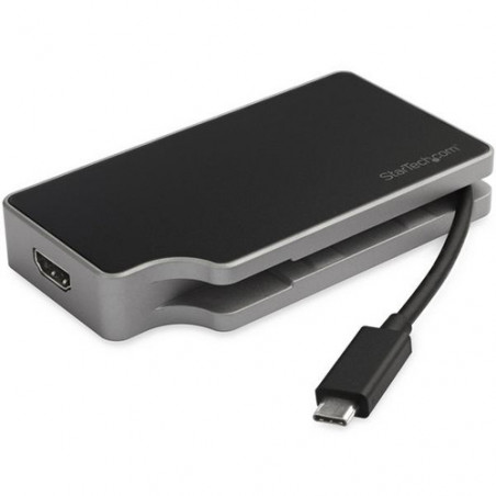 StarTech.com Adattatore video multiporta da USB C a HDMI 4K o VGA 1080p - Dock da viaggio USB tipo C con pass-through PD da 95W,