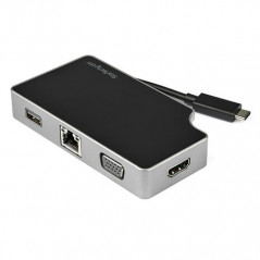 StarTech.com Adattatore video multiporta da USB C a HDMI 4K o VGA 1080p - Dock da viaggio USB tipo C con pass-through PD da 95W,