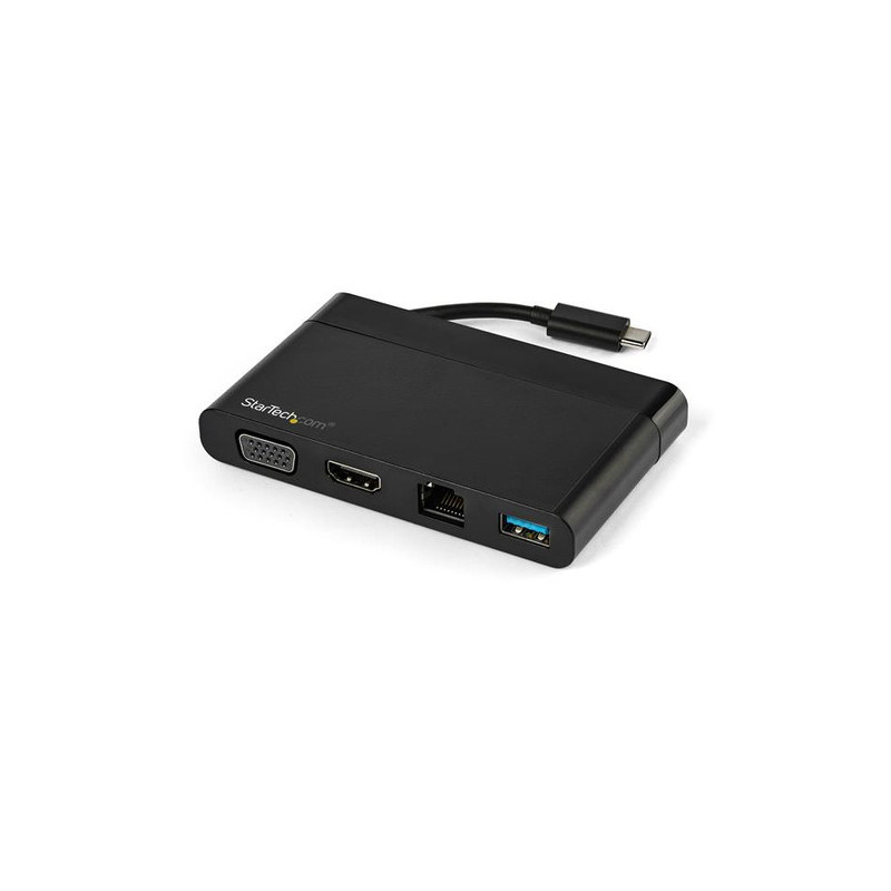 StarTech.com Adattatore multiporta USB C con HDMI, VGA, Gigabit Ethernet e USB 3.0 - Mini dock hub USB C a HDMI 4K o VGA 1080p d