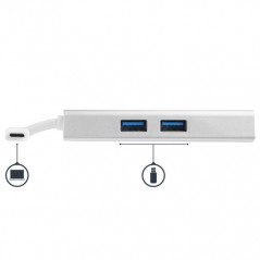 StarTech.com Adattatore Multifunzione USB-C per portatili - Power Delivery - 4K HDMI - Gbe - USB 3.0 - Bianco e Argento