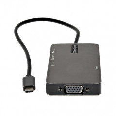 StarTech.com Adattatore multiporta USB-C a HDMI 4K 30 Hz o VGA 1080p - Convertitore USB C con HUB USB a 3 porte e 100W Power Del
