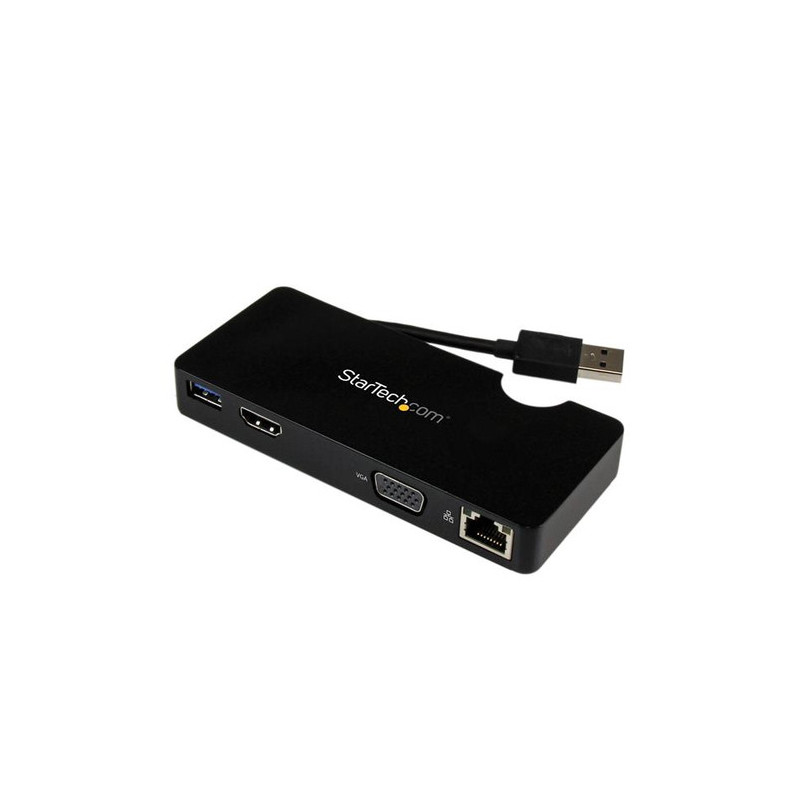 StarTech.com Mini Docking Station Universale per Laptop USB 3.0 con uscita HDMI/VGA e Gigabit Ethernet USB3.0