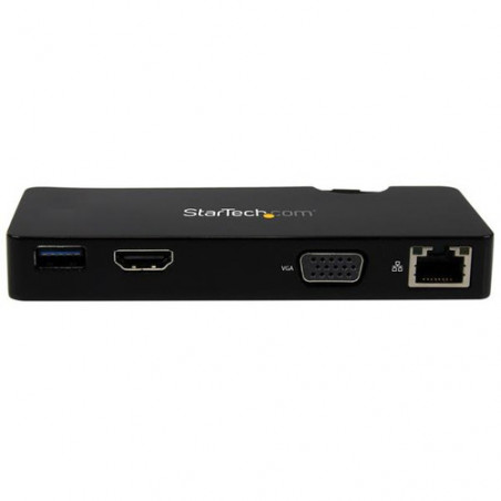 StarTech.com Mini Docking Station Universale per Laptop USB 3.0 con uscita HDMI/VGA e Gigabit Ethernet USB3.0