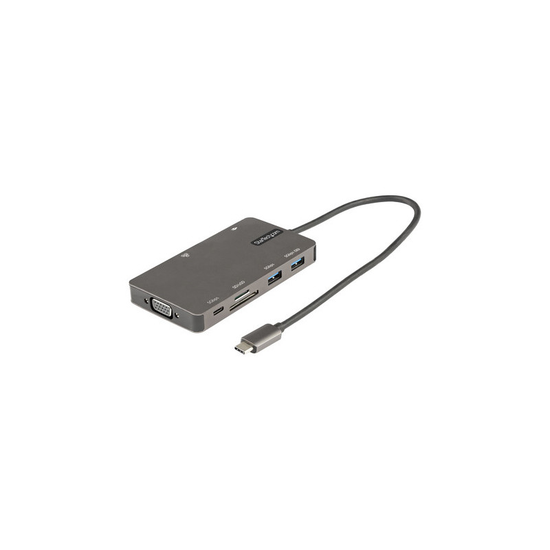 StarTech.com Adattatore Multiporta USB C - Dock da viaggio HDMI 4K 30Hz o VGA - Hub USB 3.0 5Gbps (porte USB A / USB C) - 100W P