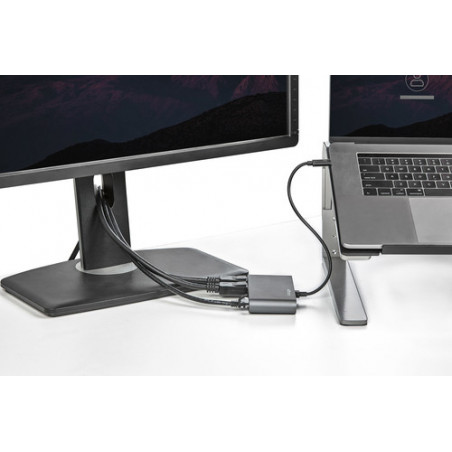 StarTech.com Thunderbolt 3 Mini Dock - Docking Station TB3 portatile per doppio monitor DisplayPort 4K 60Hz - 1x USB-A (3.2) & G