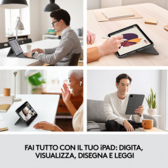 Logitech Combo Touch Custodia con Tastiera per iPad Pro 11 pollici (1a, 2a, 3a gen - 2018, 2020, 2021) - Tastiera Retroilluminat