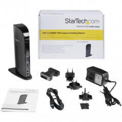 StarTech.com Docking station Universale USB3.0 per laptop DVI HDMI - Dual-Monitor con Ethernet audio