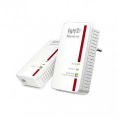 FRITZ!Powerline 1240E WLAN 1200 Mbit/s Collegamento ethernet LAN Wi-Fi Rosso, Bianco 2 pz