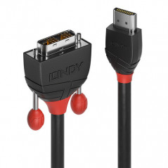 Lindy 36270 cavo e adattatore video 0,5 m HDMI tipo A (Standard) DVI-D Nero