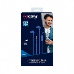 Celly UP600BL cuffia e auricolare Cablato In-ear Musica e Chiamate Blu