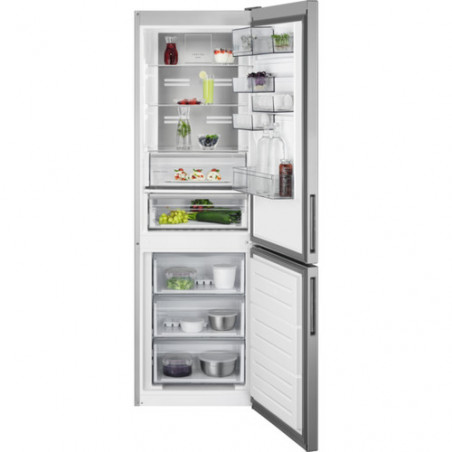 AEG RCB732D5MX frigorifero con congelatore Libera installazione 331 L D Grigio, Acciaio inossidabile