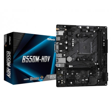 Asrock B550M-HDV AMD B550 Presa AM4 micro ATX