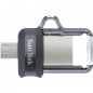 SanDisk Ultra Dual m3.0 unità flash USB 256 GB USB Type-A / Micro-USB 3.2 Gen 1 (3.1 Gen 1) Nero, Argento, Trasparente