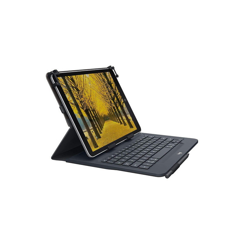 Logitech Universal Folio Cover iPad o Tablet con Tastiera Bluetooth Wireless, Per la maggior parte dei tablet da 9-10", iOS, ‎