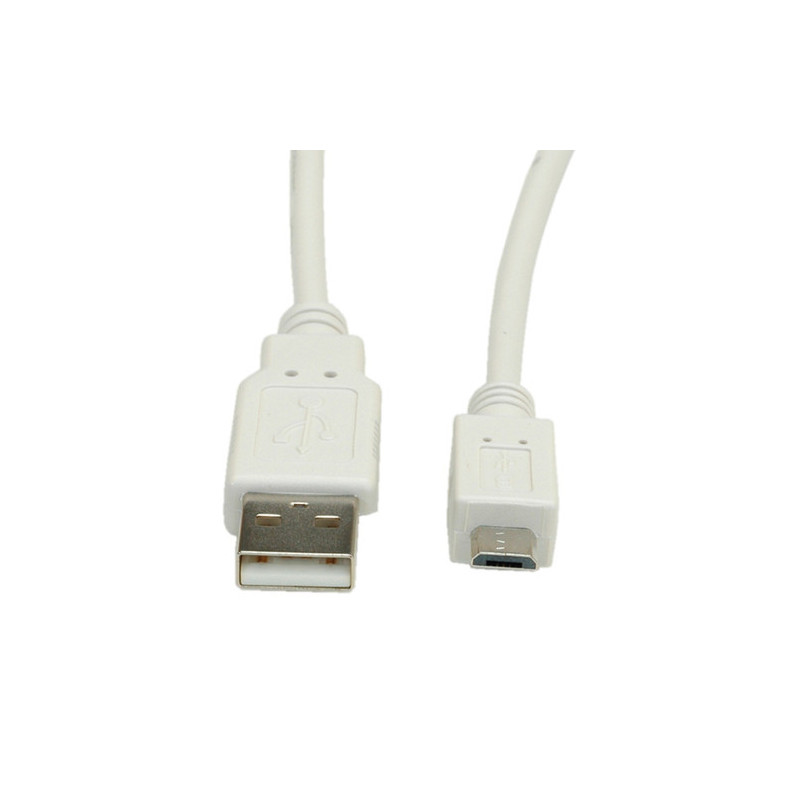 Value 11.99.8754 cavo USB 0,8 m USB 2.0 USB A Micro-USB B Bianco