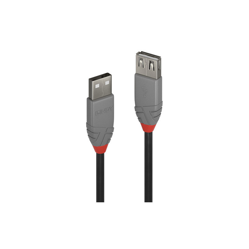 Lindy 36704 cavo USB 3 m USB 2.0 USB A Nero, Grigio