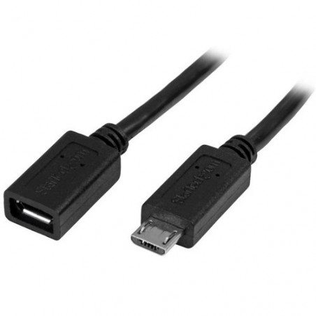 StarTech.com Cavo prolunga Micro USB maschio a femmina - Cavo di estensione micro-USB di 50cm - Nero