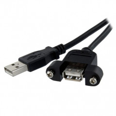 StarTech.com Cavo Prolunga USB 2.0 per montaggio a pannello di Tipo A/A Femmina A / Maschio A - 30 cm