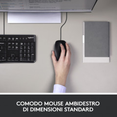 Logitech MK120 Combo Tastiera e Mouse con Filo per Windows, Mouse Ottico Cablato, Tastiera di Dimensioni Standard, USB Plug-and-