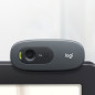 Logitech C270 Webcam HD, HD 720p/30fps, Videochiamate HD Widescreen, Correzione Automatica ‎Luminosità, Microfono Riduzione d