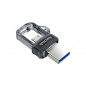 SanDisk Ultra Dual m3.0 unità flash USB 32 GB USB Type-A / Micro-USB 3.2 Gen 1 (3.1 Gen 1) Nero, Argento, Trasparente