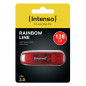 Intenso Rainbow Line unità flash USB 128 GB USB tipo A 2.0 Rosso, Trasparente