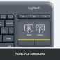 Logitech K400 Plus Tastiera Wireless Touch TV, Facili Controlli Multimediali e Touchpad Integrato, Tastiera HTPC per TV Collegat