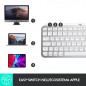 Logitech MX Keys Mini per Mac Tastiera Wireless, Minimal, Compatta, Bluetooth, Tasti Retroilluminati, USB-C, Digitazione Tattile