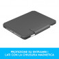 Logitech SLIM FOLIO PRO, custodia Bluetooth con tastiera retroilluminata per iPad Pro da 12,9 pollici (3a e 4a generazione) Layo
